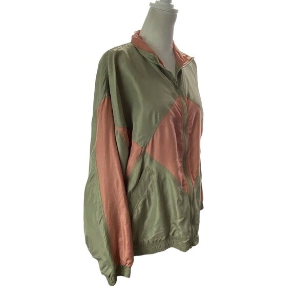 SILK EXCHANGE Women Jacket Size L Multicolor Lightweight Zip Front Long Sleeve - Picture 5 of 15